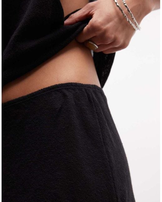 Weekday Black Co-ord Jersey Mini Skirt