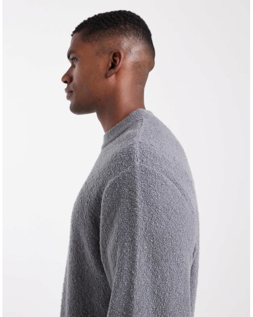 Pull en maille bouclée Jack & Jones pour homme en coloris Gray