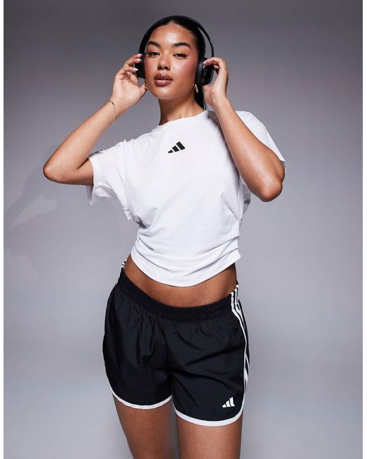 Adidas Originals White Adidas Training Power Twist Back T-shirt