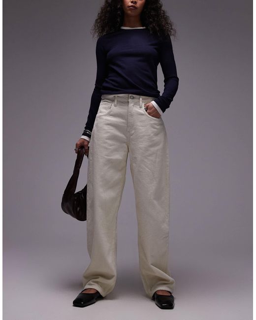 Mango Gray Betp Barrel Leg Jeans