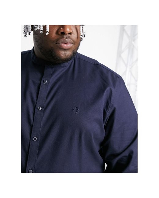 Big and tall grandad collar shirt Clearance