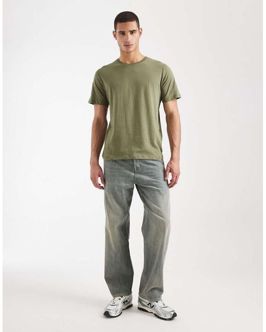 JJ Rebel Regular-Fit Basic T-Shirt in het Green voor heren