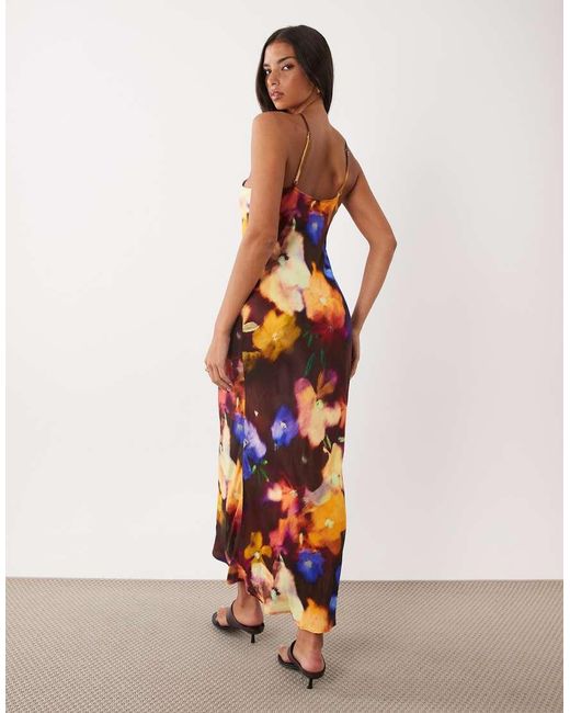 Nobody's Child Black Delphi Bias Cut Halter Neck Detail Satin Maxi Dress