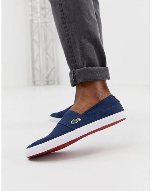 Lacoste On Plimsolls In Navy Blue for Men Lyst