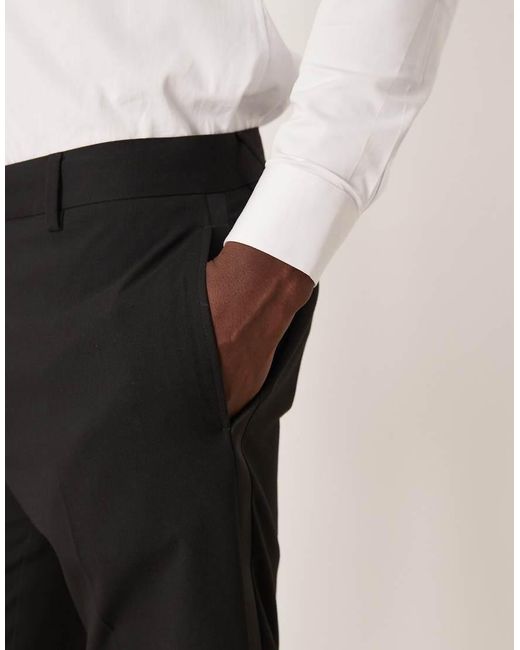 ASOS Natural Slim Tuxedo Trousers for men