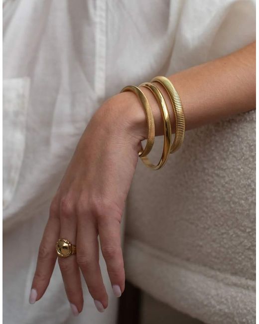 D.Louise Metallic Classic Chunky Bangle M/L