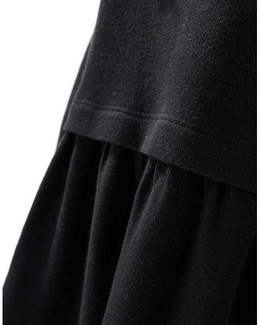 Miss Selfridge Black Super Soft Brushed Smock Dress