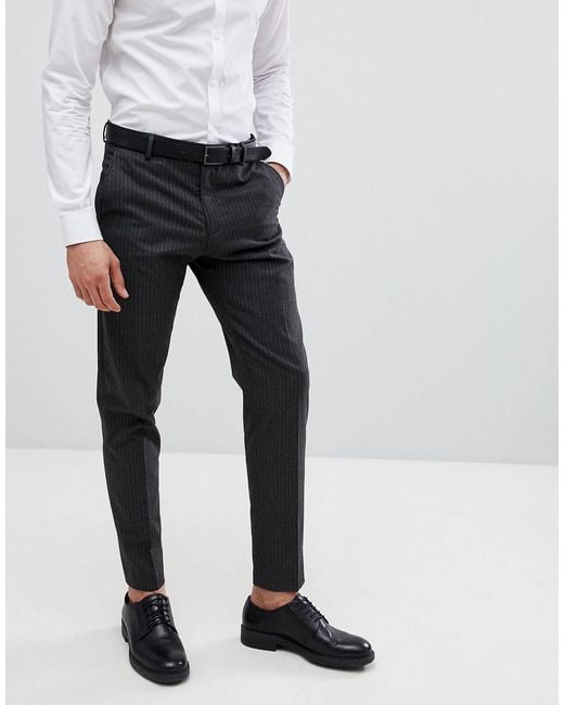 SELECTED Tapered Suit Pants in Gray for Men | Lyst