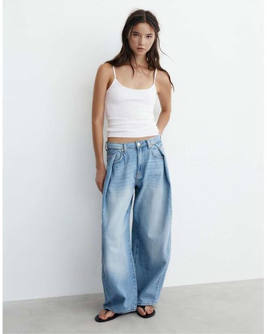 Pull&Bear White Fine-strap Top