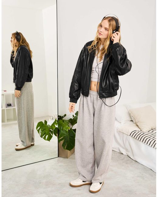 Bershka White – oversize-jacke