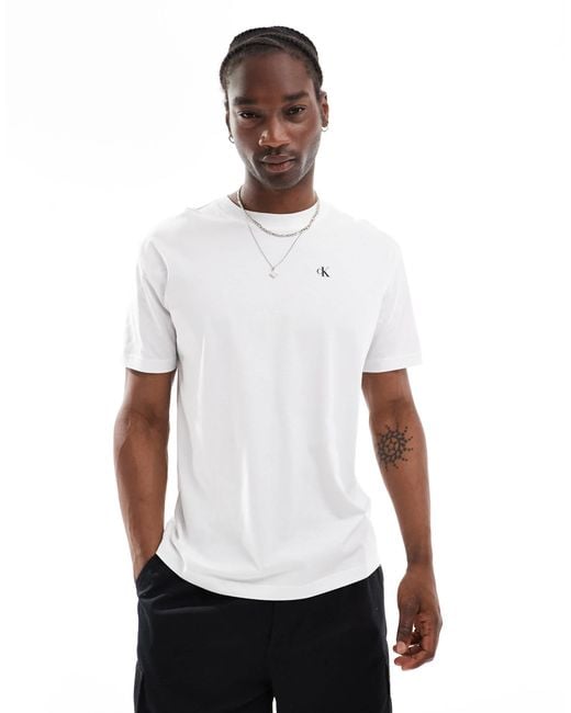 Calvin Klein White Logo Back Print T-shirt for men