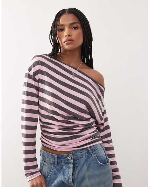 Collusion Pink Off-shoulder Top
