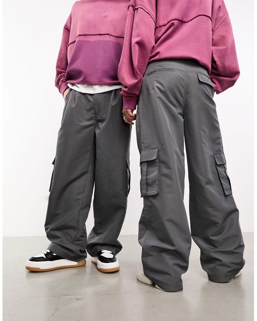 Collusion Pink Oversized Tailored Cargo Trouser
