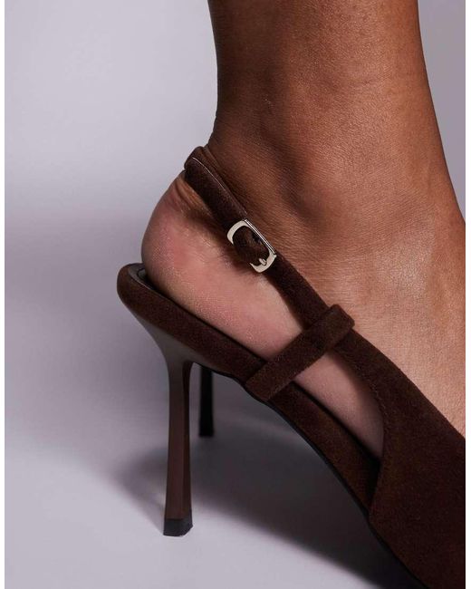 SIMMI Brown Simmi London Exmoor Slingback Heeled Shoes