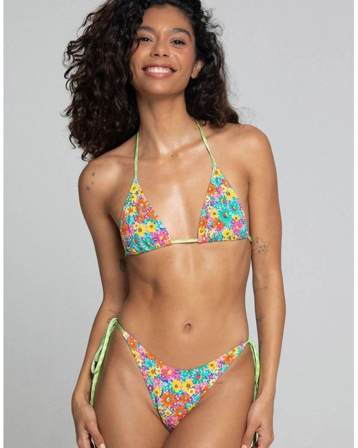 Bright Swimwear Green Bright Swim Melody Meadow Triangle Bikini Top