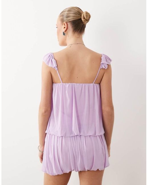 ASOS Purple Bubble Hem Mini Dress