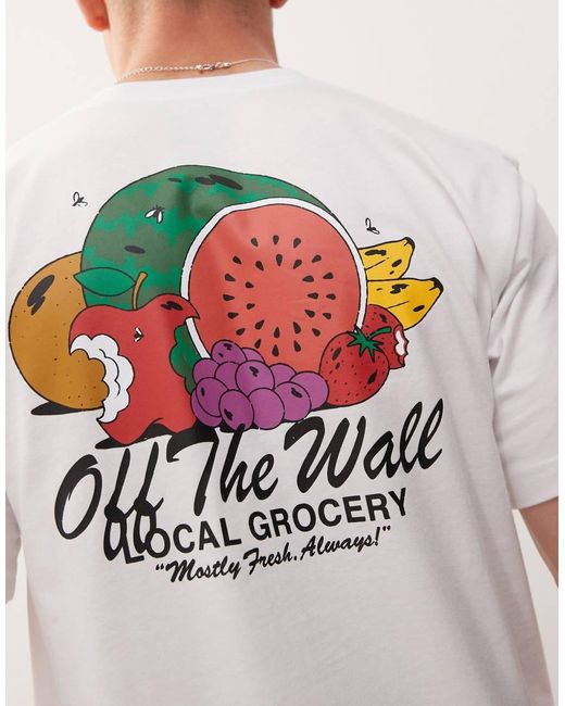 Camiseta Blanca Con Estampado Trasero Local Produce Exclusiva En Asos De Vans de color Natural