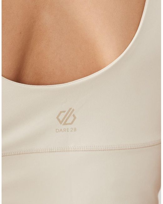 Dare 2b White Quick-Dry Super-Stretch Refresh Cropped Tank