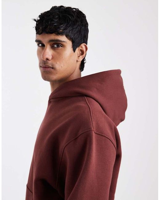 ASOS Red Essentials Relaxed Boxy Hoodie for men