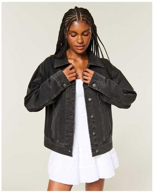 Hollister Black Oversized Denim Jacket