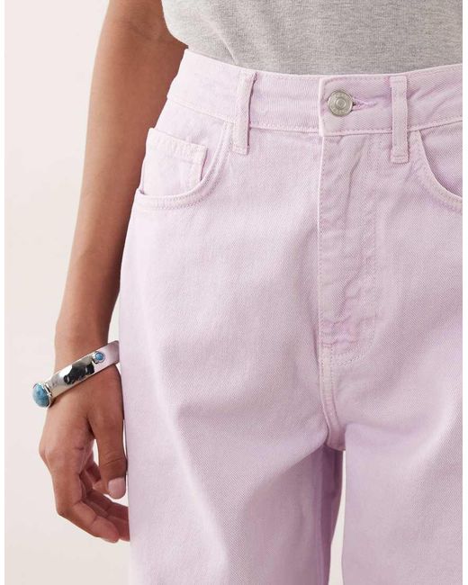 ASOS Pink Slim Barrel Jean