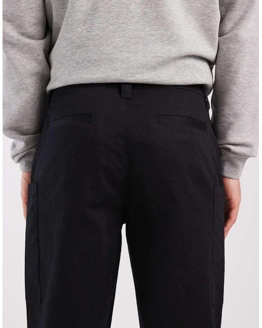 ASOS Gray Straight Cargo Pants for men