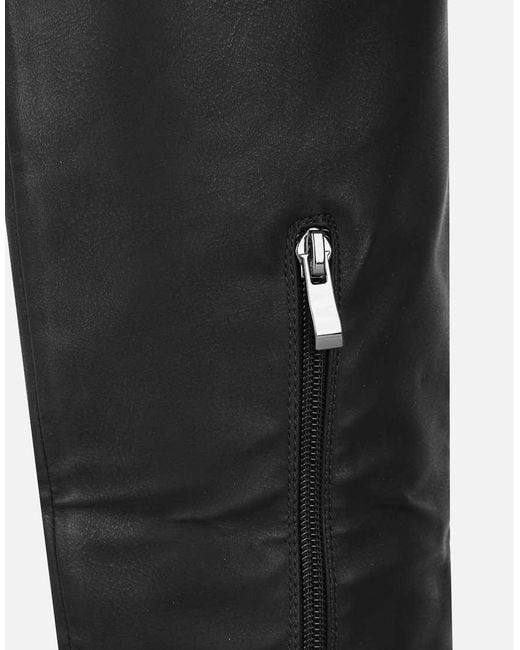 SIMMI Black Miles Knee High Tab Detail Boots