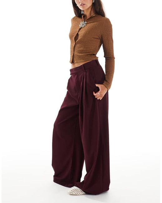Cotton On Red Izzy Pleated Trousers