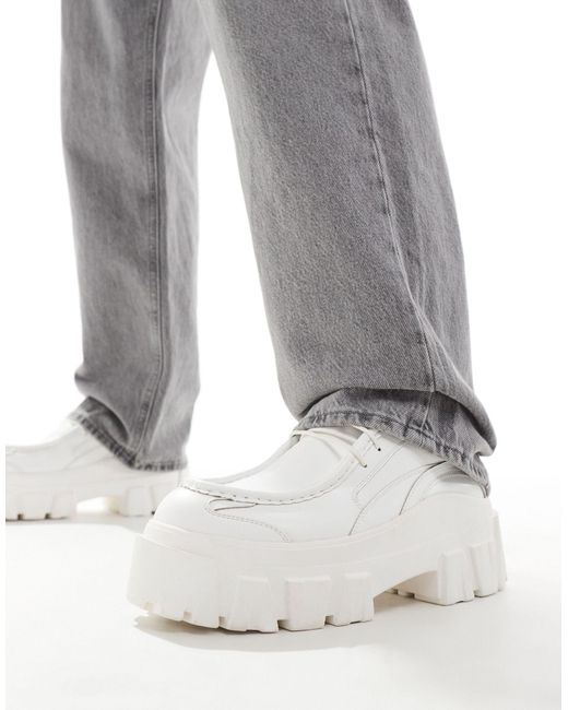 Chaussures chunky à lacets ASOS pour homme en coloris Gray