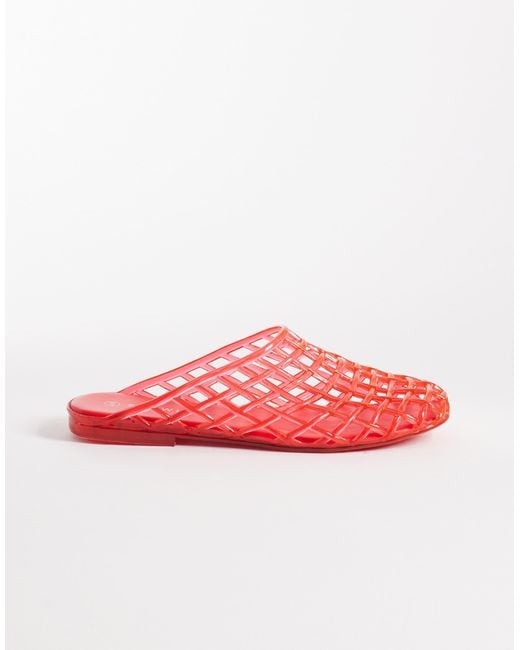 SEQWL Red Jelly Cage Mules