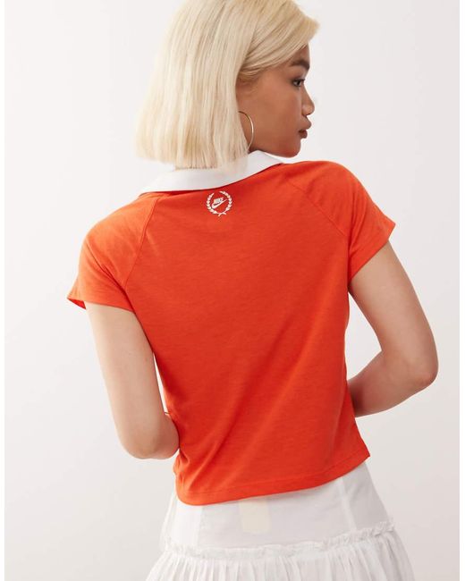 Nike Red Retro Football Polo