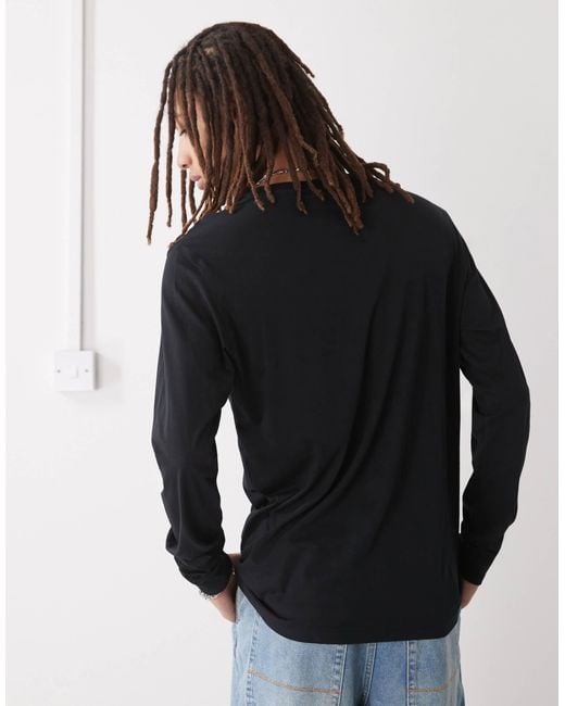Champion – langärmliges t-shirt in Black für Herren