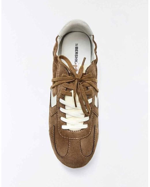 Bershka White Retro Flat Sole Trainers