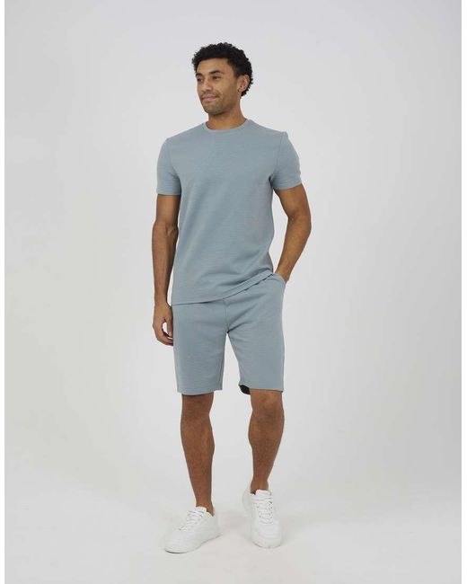 Brave Soul Blue Elasticated Waist Shorts for men