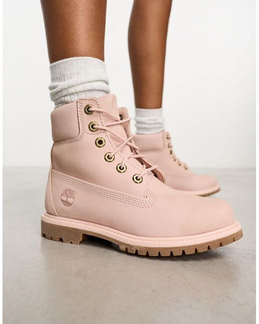 Timberland Pink 6 Inch Premium Boots