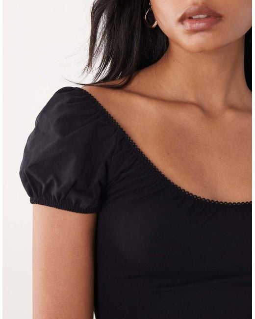 Miss Selfridge Blue 2 Pack Milkmaid Top