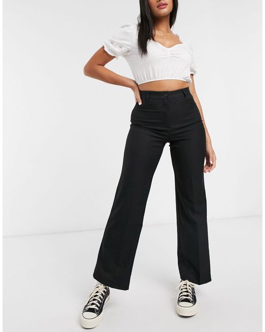 Monki Denim Stacy Flared Trouser in 