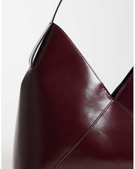 ASOS Purple Tote Bag With Panel Detail Bag