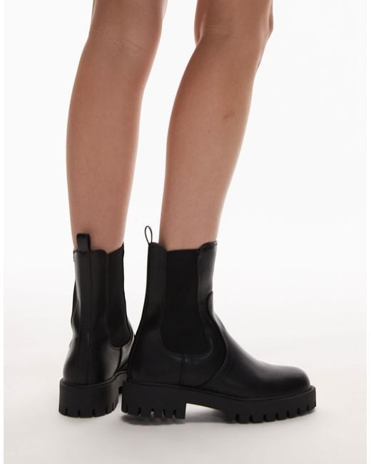 Bottines à semelle chunky Mango en coloris Black