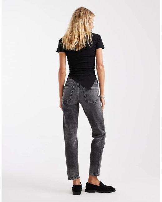 Vaqueros Mom Grises De Corte Slim ASOS de color Gray
