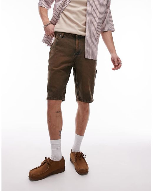 Pantalones Cortos Vaqueros Azul Añil De Corte Estándar Y Estilo Carpintero Con Tintada Garyville De Dickies de hombre de color Natural
