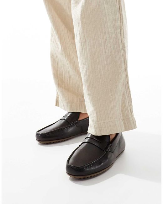 ASOS Loafers Van Bruin Leer in het Wit voor heren Lyst NL