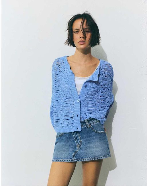 Cardigan di Pull&Bear in Blue