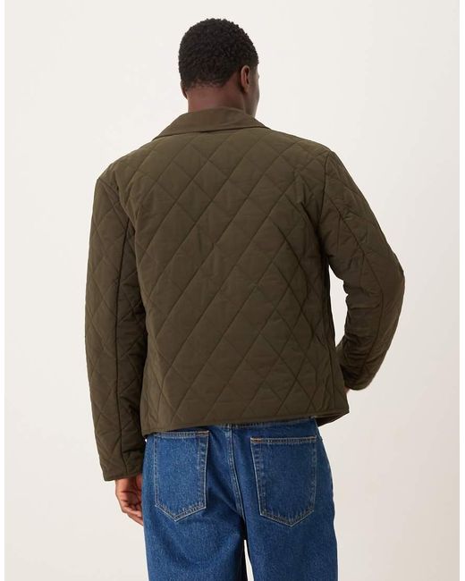 Mango Brown Quilted Jacket for men
