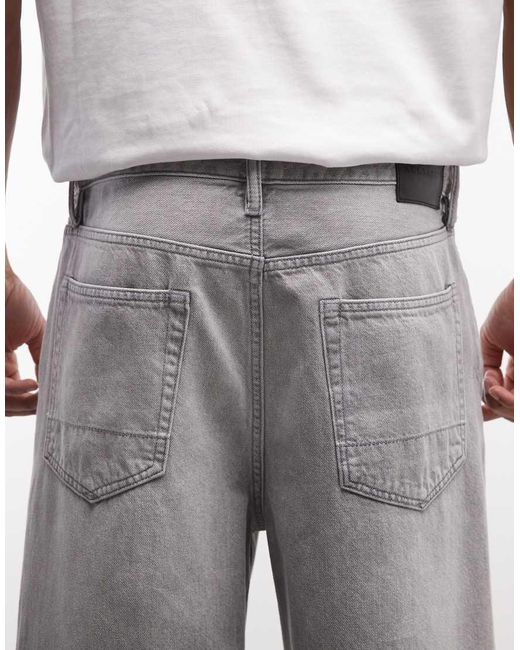 AllSaints Gray Lenny Straight Leg Denim Jean for men