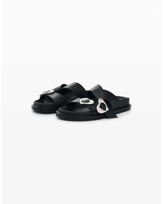 Desigual Black Heart Platform Sandal