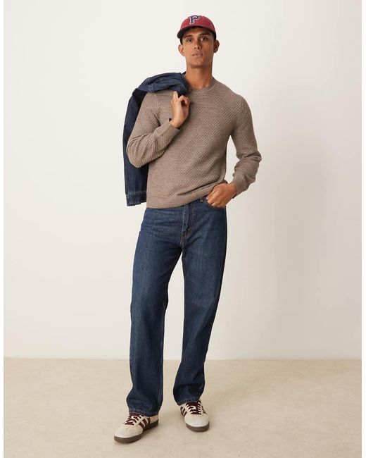 Abercrombie & Fitch Brown Dressed Up Merino Knit Jumper for men