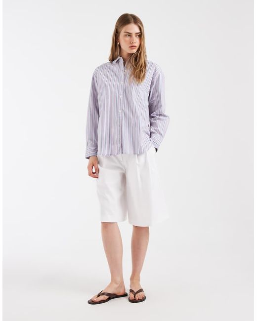 Levi's Purple Harlie Boyfriend Striped Shirt