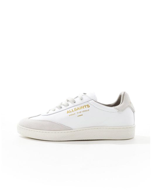 AllSaints Gray Thelma Leather Sneakers