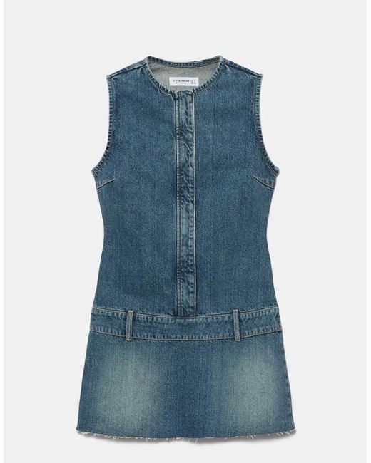 Pull&Bear Natural Short Denim Dress